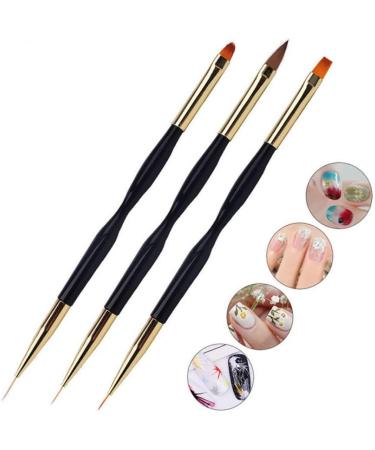 Nail Painting Liner Pen Double Head Nail Art Dual Use Nail Art Brush Gel Polish Nail Drawing Pen Brush  - Buy Online on GoSupps.com