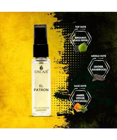 thakor craft EL Patron Mini Pocket Perfume For Men 8 ml|Notes of Amber Vetiver & Patchouli|Long Lasting Scent|Eau de Parfum|Fresh Fragrance|EDP for Men - Buy Online on GoSupps.com