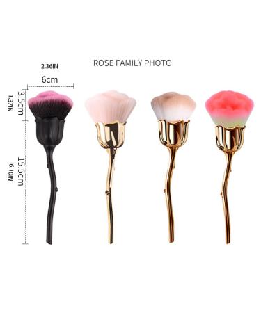 Shop Premium Rose Makeup Brush Set - Large Cosmetic Brushes for Powder Foundation & Blending | Ideal for Flawless Beauty - Buy Online on GoSupps.com