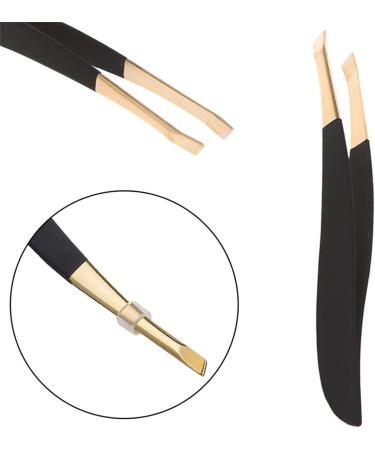 NBGGFF Tweezers Professional Stainless Steel Hair Removal Eye Brow Eyebrow Tweezers Clip Gold Women Beauty Makeup Tools Schwarz - Buy Online on GoSupps.com
