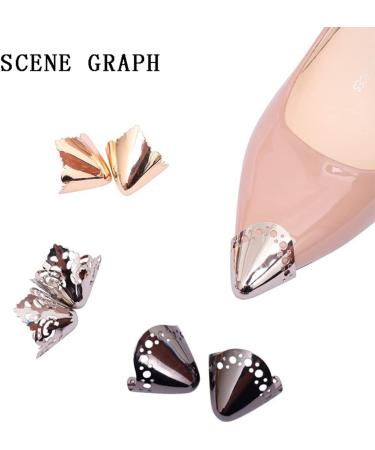 Metal High Heel Toe Cap Protector - Elegant Solid Color Tips for Durable Shoe Protection & Repair (3 Pairs - Buy Online on GoSupps.com