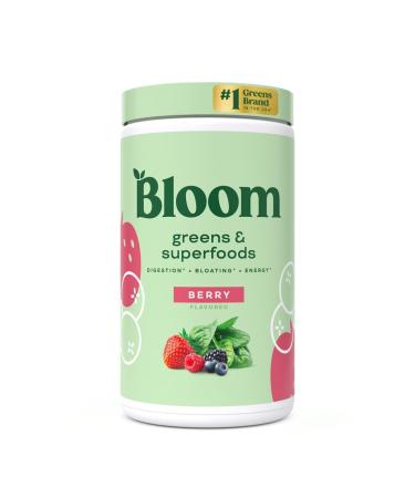 Bloom Nutrition Super Greens Powder Smoothie & Juice Mix - Probiotics for Digestive Health & Bloating Relief for Women Digestive Enzymes with Superfoods Spirulina & Chlorella for Gut Health (Berry)