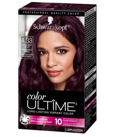 Schwarzkopf Color Ultime Hair Color Cream 4.33 Ultra Deep Violet - Salon-quality Vibrant Hair Color - Buy Online on GoSupps.com