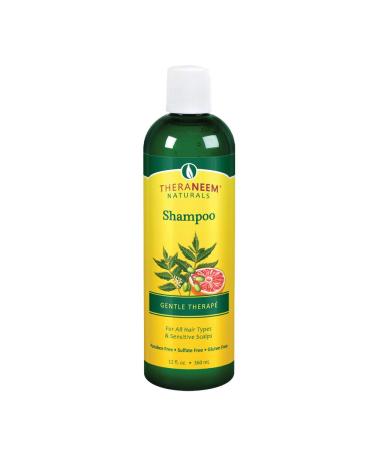 TheraNeem Gentle Therap Shampoo | Soothing Formula w/Organic Neem Oil | All Hair Types & Sensitive Scalp, Vegan | 12oz