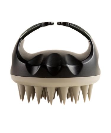 Fanxiya Shampoo -brush hair massage brush made of silicone scalp massager wet & dry for peeling head massage scalp massager and head relaxation (black 1)