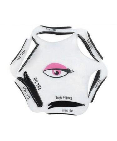 Rachlicy 6 in 1 Eyeliner Stencil for Eyes Cat Liner Makeup Tool with Eye Line Guide Template