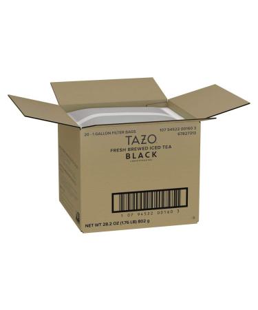 TAZO Black Fresh Brewed Iced Tea Unsweetened Non GMO 1 Gallon - Pack of 20 - Buy Online on GoSupps.com
