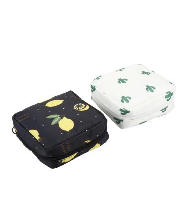Sewoart 2 pieces of women's bandages pack menstrual cups Begulent cosmetic bag portable cosmetic bag tampon pad bags women tie pockets mini cosmetics organizer