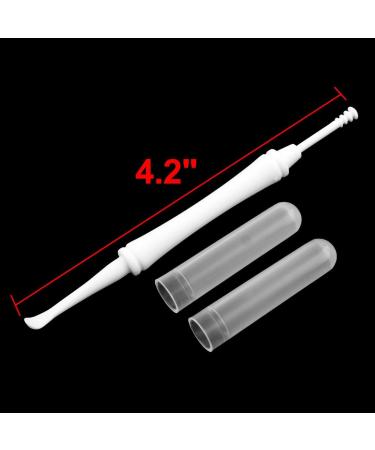 Plastic Double Tips Earpick Ear Wax Remover Pick Cleaner - White - Buy Online on GoSupps.com
