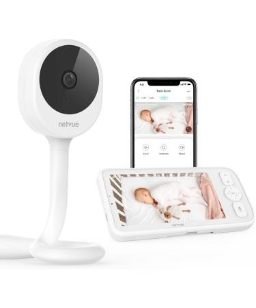 Peekababy Smart Baby Monitor with Camera and Audio | 5'' LCD Screen | Cry Detection | Sleep Analysis | 2-Way Talk | Clear Night Vision | Gift for Baby Shower - White - Buy Online on GoSupps.com
