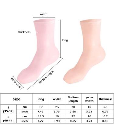 Kylewo Silicone Protective Socks - Anti-Crack Foot Care Moisturizing Gel Socks for Beauty Salon Pink (Size S 35-39) - International Shipping Available - Buy Online on GoSupps.com