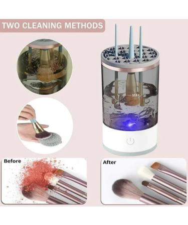 Brush Blender Brush Cleaner Brushly Pro Cosmetic Brush Cleaner Brushy Makeup Brush Cleaner Electric Makeup Brush Cleaner Automatic Spinning Makeup Brush Cleaner (White) - Buy Online on GoSupps.com