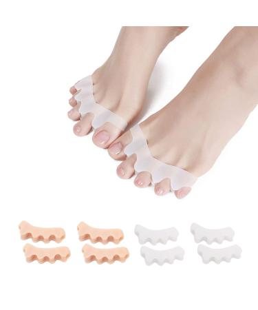 (8PCS) Bunion Corrector Toe Straightenen Gel Toe Separator Toe Spacers Silicone Toe Stretchers Best for Bunion Corrector Nail Corrector Hammer Toe Reduces Foot&Toe Pain for Men and Women. 5-Toe Corrector