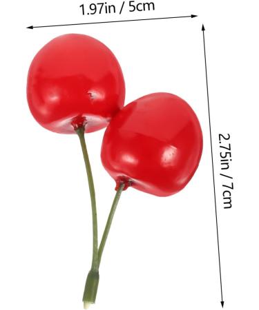 ABOOFAN 20 Pcs Artificial Cherry Artificial Foods Photo Props Fake Cherry Model Display Fruit Models Realistic Fruits Cherry Play Kitchen Fruit Toy Child Plastic Top Hat Kitchen Cabinet - Buy Online on GoSupps.com
