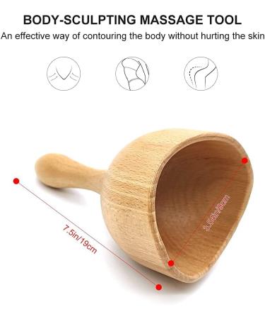Wood Therapy Massage Tools for Body Shaping - 7*3.5 Inch Wooden Massage Cup for Maderoterapia, Sculpting, Anti-Cellulite & Lymphatic Drainage - Buy Online on GoSupps.com