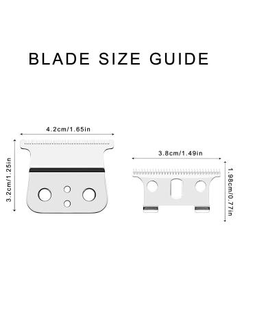 Andis T Outliner 2 Pack Blades | GTX Replacement T Liner Clipper Blades - Silver Steel - Buy Online on GoSupps.com