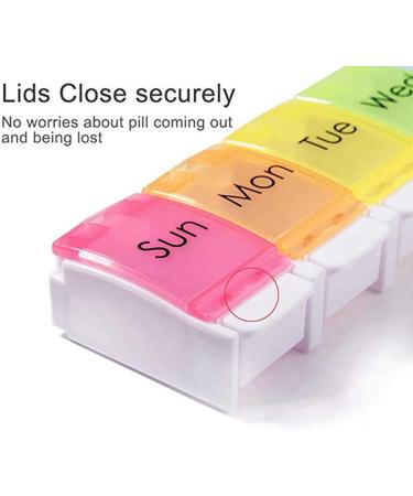 7 Day Portable Pill Box Organizer for Vitamins, Supplements, and Medication - AidShunn - Buy Online on GoSupps.com