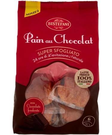  Italian Gourmet E.R. Bistefani Pain au Chocolat Pack of 6 naturally acidified baking products filled with chocolate chips 270g pack each pack contains 6 pain au chocolat from 45g + Polpa di - Buy Online on GoSupps.com