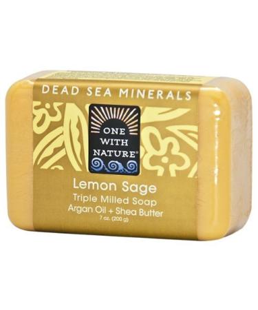 One With Nature Dead Sea Mineral Soap Lemon Sage 7-Ounces (Pack of 6) - Buy Online on GoSupps.com