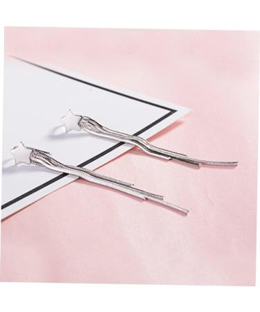 CALLARON 2pcs Stud Earrings Tassel Earrings Women Earrings Drop Earrings Star Earring Studs Earrings for Women Accessories Hanging Miss Medium Silver - Buy Online on GoSupps.com