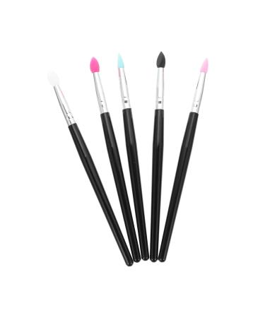 FOYTOKI 5pcs Silicone Eyeshadow Brush Glitter Eyeshadow Stick Glitter Outfit Lip Brush Plastic Handle