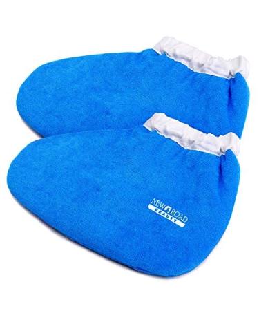 New Road Beauty Paraffin Wax Bath Glove & Bootie Set - Blue | Heat Therapy Insulated Terry Cloth for Paraffin Wax Treatment - Buy Online on GoSupps.com