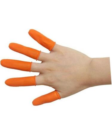VICASKY 100pcs Artisan Nail Stamp Set - Orange Color Finger Covers for Crafts & Protection | Ideal for Teachers & Artists - Buy Online on GoSupps.com