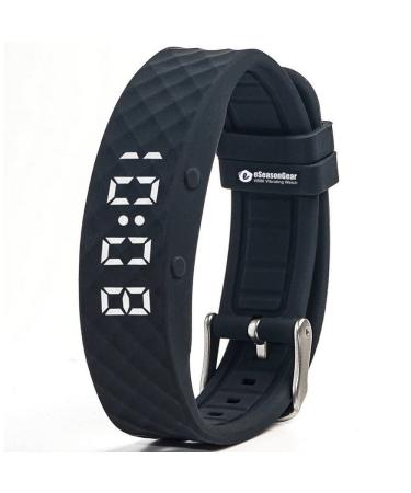 eSeasonGear VB80 12 Alarm Vibrating Watch Silent Vibration Shake Wake ADHD Medication Reminder Black-Large Small 4.5-7.5"/11-19cm Large 6.5-8.5"/16-21cm Modern