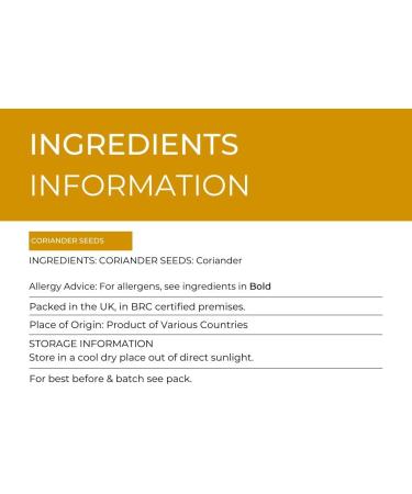 Hides Fine Foods - Coriander Seeds 500g - Buy Online on GoSupps.com