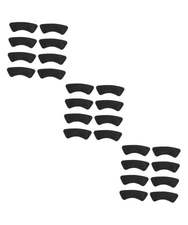 FOMIYES 24 Pairs High Heels Heel Stickers High Heel Pads Heel Inserts for Women Black Stickers Pads Leather Heel Sticker High Heel Inserts Sponge Thicken 4d Foot Stickers