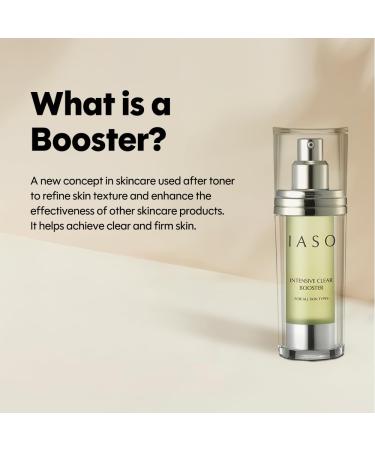 IASO INTENSIVE CLEAR BOOSTER | Skin Retexturizer Powerful AHA/BHA Soothing Aloe Smooth Skin Texture Skin Stress Rrelief Solutions All Skin Types Korean Skin Care 1.18 oz - Buy Online on GoSupps.com