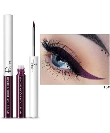 eyeliner colorful long 1PC Matte Liquid Eyeliner Colorful Eyeliner Pen Waterproof High Pigmented Eye Liner Long Lasting Smudgeproof Eyes Makeup Bright-Colored Eyeliner(15#) - Buy Online on GoSupps.com