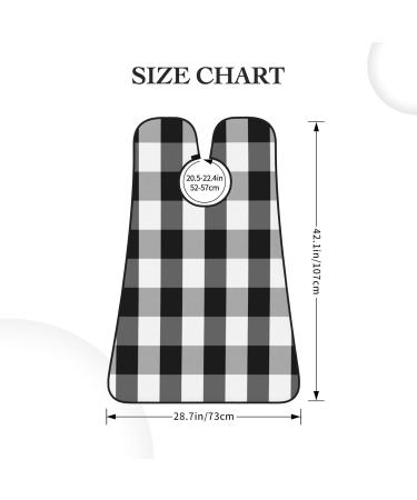 Black and White Buffalo Plaid Beard Bib - Non-Stick Grooming Cloth for Shaving & Trimming Perfect Gifts for Men - Buy Online on GoSupps.com