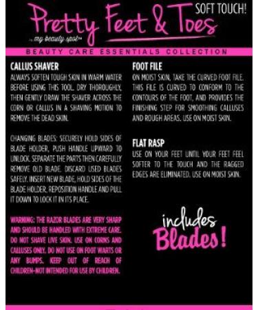 Shop My Beauty Spot Soft Touch Pretty Feet & Toes Care Set | 3-Piece Foot File Rasp & Callus Remover - International Shipping - Buy Online on GoSupps.com