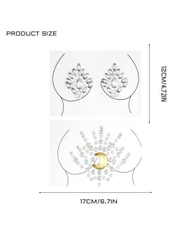 Ludress Crystal Body Stickers - Sparkly Mermaid Body Jewelry for Women and Girls (Style 2) - Buy Online on GoSupps.com