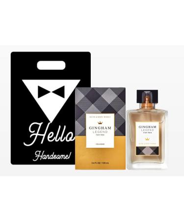 Gingham Legend Cologne - White Barn - Bath/Body Work - Men's Collection - 3.4 fl oz / 100 mL and Gift Bag HELLO HANDSOME