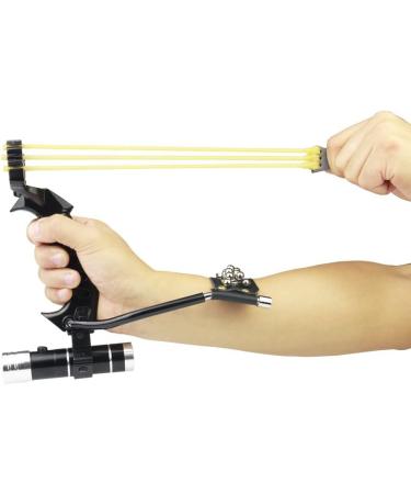 COOY Professional Hunting Slingshot - Heavy Duty Wrist Rocket with High Velocity Bands - Black Slingshot Kit - Buy Online on GoSupps.com