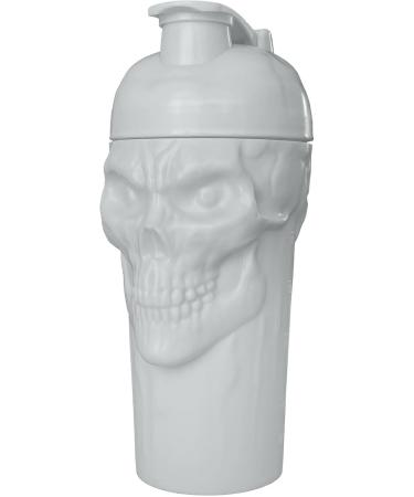 JNX Sports The Curse! Totenkopf Shaker Bottle - 680ml Limited Edition Supplement Mixer | Classic Loop Closure - Light Gray - Buy Online on GoSupps.com