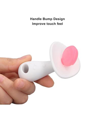 Silicone Baby Bite Ring - Large Candy Shape Teether for 6-12 Months - Chewable Teething Toy for Infants & Toddlers (Pink/White) - Buy Online on GoSupps.com