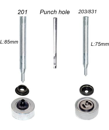 18Sets 15mm Stainless Steel Fastener Snap Press Stud Button with Punching Tools Kits for Coats Bags Leathers Marine Boat Canvas Silver Line 24 Gunmetal Black GunBlack (With Tools) - Buy Online on GoSupps.com