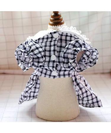 LtuzPet Plaid Dog Dress Outfit Cat Apparel Puppy Skirt Tutu with Bow knot Pet Clothes Girl for Party Blue X-Large - Buy Online on GoSupps.com