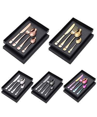 24-Piece Premium Stainless Steel Cutlery Set Home Kitchen Restaurant Utensils Knives Spoon and Fork Set Mirror Polished Dishwasher Safe.