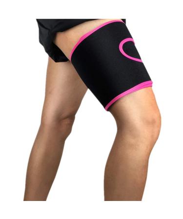 Compression Recovery Thigh Sleeve for Sore Hamstring Groin Quad Support Upper Leg Sleeves for Men and Women Running & All Sports! (1 Sleeve) (Rose)