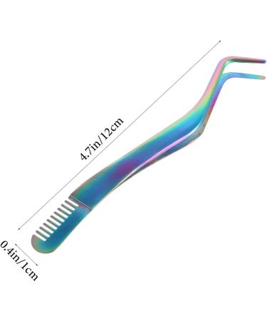 Beaupretty Eyelash Tweezers with Comb 2 in 1 Eyelash Tweezer Eyebrow Tweezer Curved Lash Tweezers Eyelash Tweezers Comb Eyelash Tools Lash Comb Fake Eyelashes Stainless Steel Stamp - Buy Online on GoSupps.com