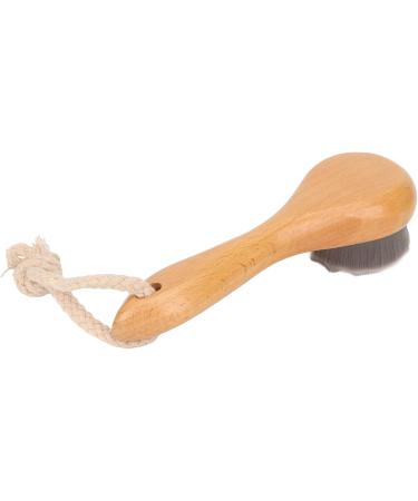 Beech Handle Facial Cleansing Brush | Soft Fiber Deep Pore Cleaner & Exfoliator | Portable Skin Scrubber for Effective Cleansing & Massage - Buy Online on GoSupps.com
