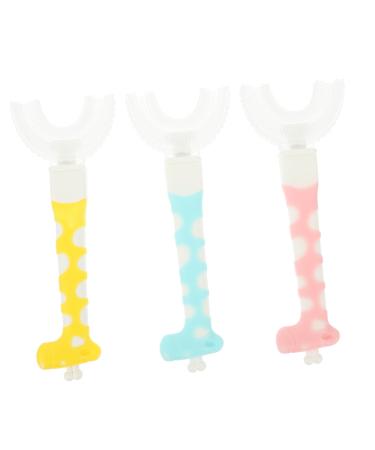 Fomiyes 6 STK children's toothbrush baby toothbrush U-shaped toothbrush for toddlers toothbrushes for children tooth cleaning tools for children toothbrush made of silicone soft fur detergent