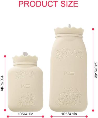 RUKAZA Hot Water Bag Heating Bottle Silicone with Knit Cover - Pain Relief & Hot Compress Therapy (Blue Long) - Buy Online on GoSupps.com