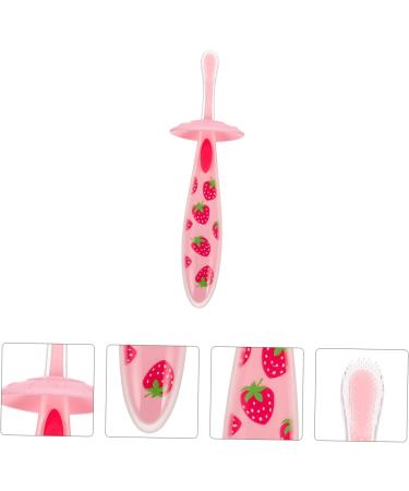 Tovinanna 2-in-1 Baby Toothbrush & Tongue Cleaner - Silicone Finger Brush for Babies | Travel Accessories | Pink - Buy Online on GoSupps.com