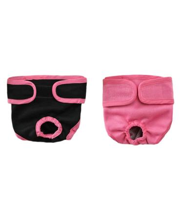 Oyccen 2 Pieces Reusable Dog Diapers Physiological Pants Underwear Female Dog Protective Pants Pet Sanitary Diaper M