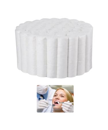 50PCS Dental Cotton Rolls for Teeth Natural Cotton Dental Pads Versatile Cotton Wool Roll for Teeth and More During Fillings Scaling Extractions and Root Canals to Absorb Oral Waste White